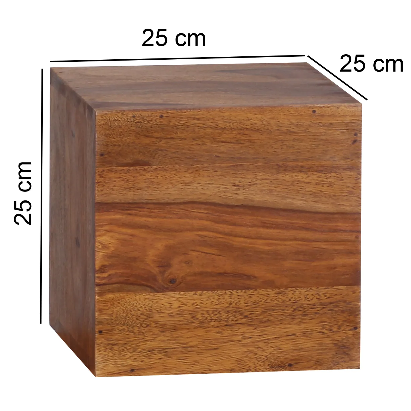 FineBuy 4er Set Wandregale Massivholz Holzregal Landhaus Hängeregal 25 cm und 20 cm Echtholz Wandboard