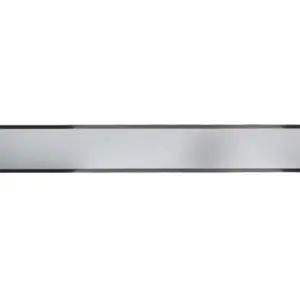 Designelement aus Kunstglas (Sicherheitsglas) satiniert mit Adapter, Abmessung inkl. Adapter 20 mm (Stärke) x 200 mm (Höhe) x 1805 mm (Länge Einzelelement)