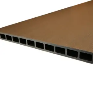 Einzelelement WPC Coex. Zaun / Sichtschutz / Steckzaun, 20 x 283 x 1790 mm, beidseitig stark gebürstet, Modulares Zaunsystem, in teak (Serie WoodoSylt)