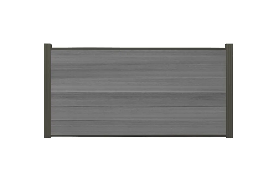 WPC Coex. Zaun Komplettset, grey, 20mm (S) x 1790 mm (B) x 900 mm (H), Modulares Zaunsystem / Sichtschutz / Steckzaun inkl. Start- und Abschlussprofil (Serie WoodoWyk, ohne Pfosten)