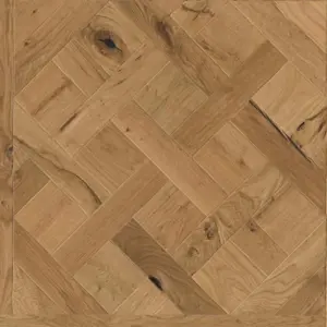 Premium Tafelparkett europäische Eiche, geölt, extrem leicht gebürstet, 19 x 980 x 980 mm (0,96m² / Paket)