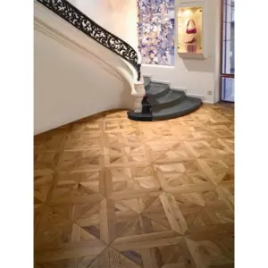 Premium Tafelparkett europäische Eiche, uv geölt, gebürstet, 14 x 390 x 390 mm (1,216 m² / Paket)