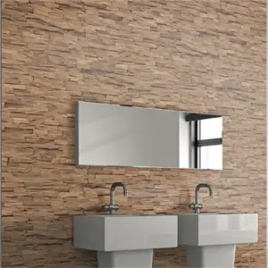 Wandverkleidung / Wandpaneele, Echtholz 3D, Hevea Natur, 610 mm (L) x 150 mm (B) x 20 mm (S), (1,01m² / Paket)