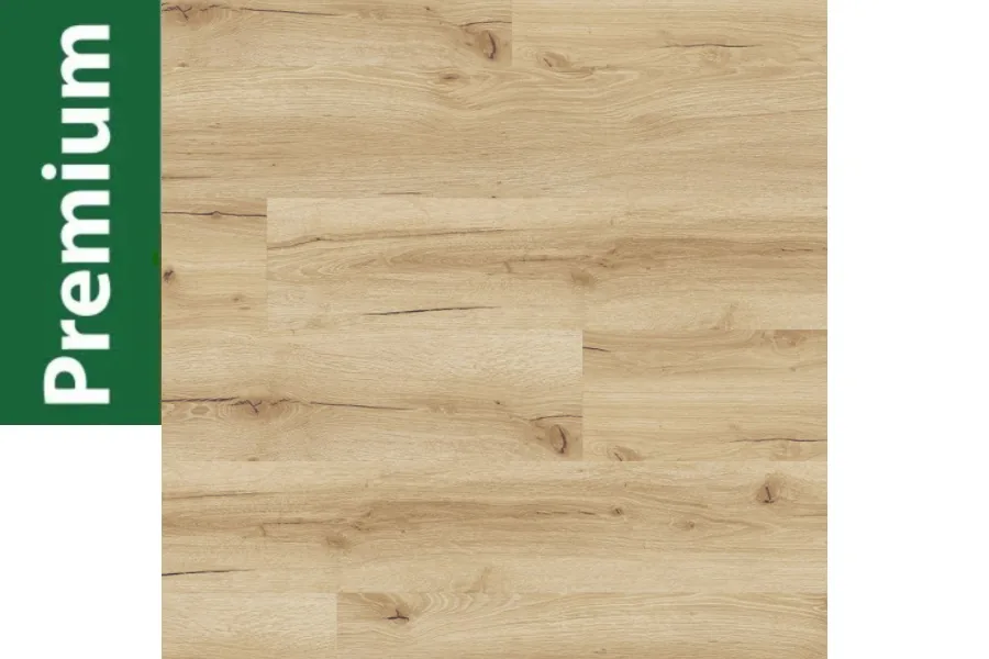 Premium 3D, 4,5 mm Klick Vinyl (SPC) mit integrierter Trittschalldämmung, Eiche natur, 1218 x 181 mm, 0,3 mm Nutzschicht (2,20 m² / Paket)