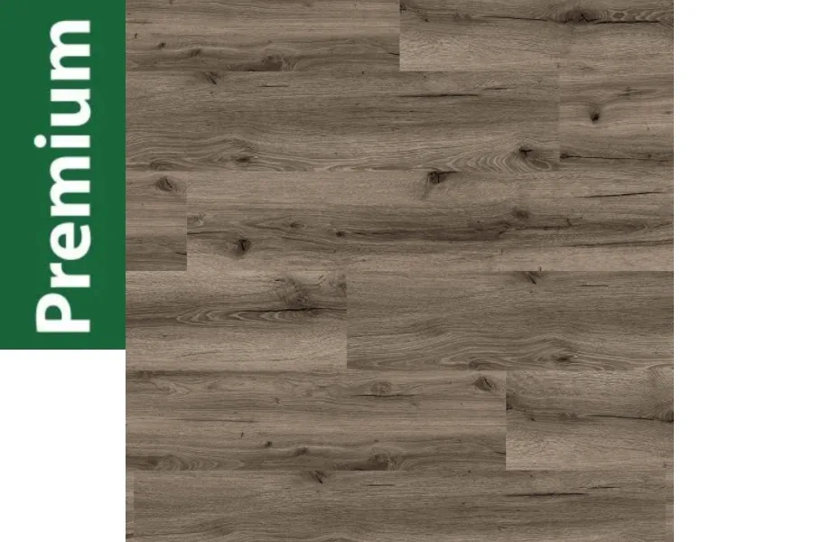 Premium 3D, 7,5 mm Klick Vinyl (SPC) mit antibakterieller Trittschalldämmung, Eiche geräuchert, 1218 x 228 mm, 0,55 mm Nutzschicht, (1,67 m² / Paket)