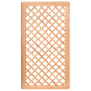 Premium Douglasie Sichtschutzzaun Holz, 98,5 cm (B) x 178,5 cm (H), Rankgitter diagonal - natur
