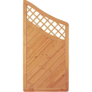 Sichtschutzzaun Holz Douglasie Bogen 90 x 180/140 cm (Serie: Doben)