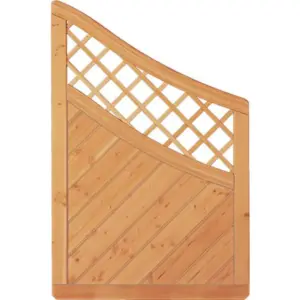 Sichtschutzzaun Holz Douglasie Bogen 90 x 140/90 cm (Serie: Doben)