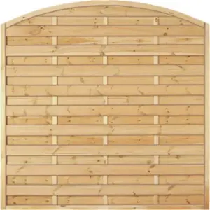 Sichtschutzzaun Holz Bogen Kiefer/Fichte 180 x 180/160 cm (Serie Baltrum)