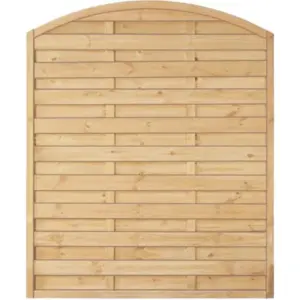 Sichtschutzzaun Holz Bogen Kiefer/Fichte 150 x 180/160 cm (Serie Baltrum)