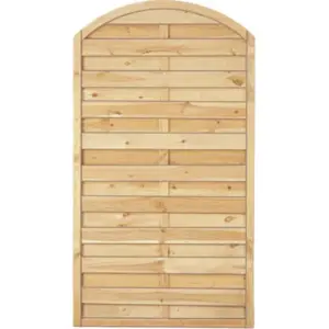 Sichtschutzzaun Holz Bogen Kiefer/Fichte 100 x 180/160 cm (Serie Baltrum)