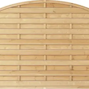 Sichtschutzzaun Holz Bogen Kiefer/Fichte 180 x 150/130 cm (Serie Baltrum)