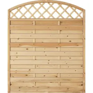 Sichtschutzzaun Holz Bogen mit Gitter Kiefer/Fichte 150 x 180/160 cm (Serie Baltrum)