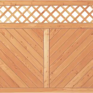Sichtschutzzaun Holz Lärche Gitter 180 x 150 cm (Serie Pöhl)