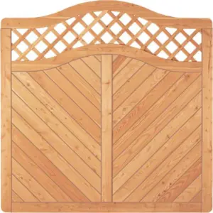 Sichtschutzzaun Holz Lärche Bogen 180 x 180/165 cm (Serie Pöhl)