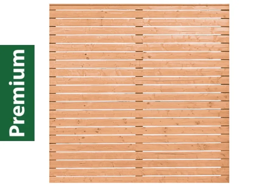 Rhombus Sichtschutz, Premium Douglasie, 178,5 cm (B) x 181 cm (H), Rhombusleisten ca. 24 x 78 mm - natur