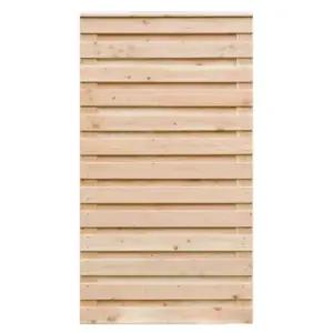 Premium Douglasie Sichtschutzzaun Holz, 98,5 cm (B) x 181 cm (H), Lamellenzaun, natur