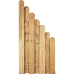 Sichtschutzzaun Holz Kiefer/Fichte 90 x 180/90 cm (Serie Eversten)