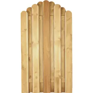 Sichtschutzzaun Holz Kiefer/Fichte Bogen 100 x 180/160 cm (Serie Eversten)