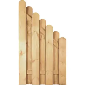 Sichtschutzzaun Holz Kiefer/Fichte Bogenabschluss 90 x 160/110 cm (Serie Eversten)
