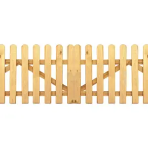 Gartenzaun Doppeltor Holz Kiefer / Fichte 300 x 80 cm (Serie Edewecht)