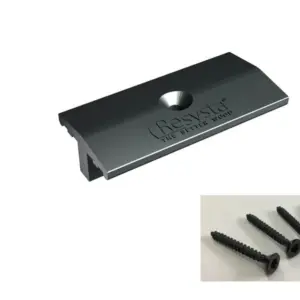 Befestigungsclip für Bodendiele mit Nut (Kunststoff) inklusive Schrauben, 100 Stk. / Packung für Resysta Terrassendielen