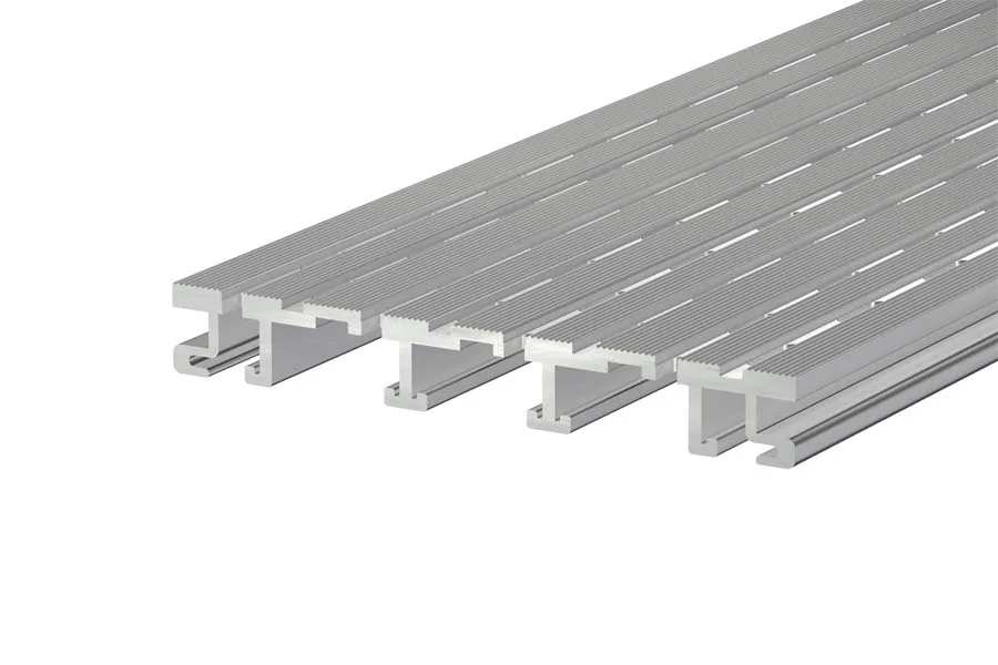 Drainagerost aus Aluminium 20 x 150 x 4000 mm