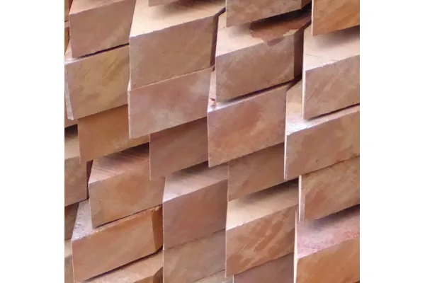Bongossi Pfähle 80 x 80 mm, sägerau angespitzt, 2,00 m lang