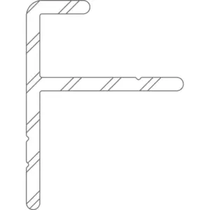Twinson Alu Start- / Endprofil, 28 x 21 mm, 3 m lang, für alle Holz- und Alu-Trägerprofile