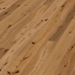 Fertigparkett, Landhausdiele Eiche astig, geölt, 14 (S) x 189 (B) x 1860 (L) mm (2,81m²/PE)