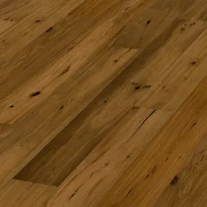 Fertigparkett, Landhausdiele Eiche astig, handgehobelt, geräuchert, geölt, 15 (S) x 189 (B) x 1860 (L) mm (2,81m²/PE)