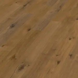 Fertigparkett, Landhausdiele Eiche astig, geräuchert, Rohoptik, geölt, 15 (S) x 189 (B) x 1860 (L) mm (2,81m²/PE)