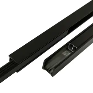 Universal U-Profil für WPC Zäune, anthrazit, geeignet für Füllelemente bis 20 mm 27 x 27 mm, Schienenlänge: 200 cm mit 20 cm Abstandshalter
