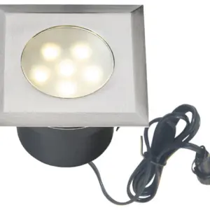 Einbauleuchte XENIA, 70 x 70 mm, 1 W, Kabel 2 m, IP 44, A+
