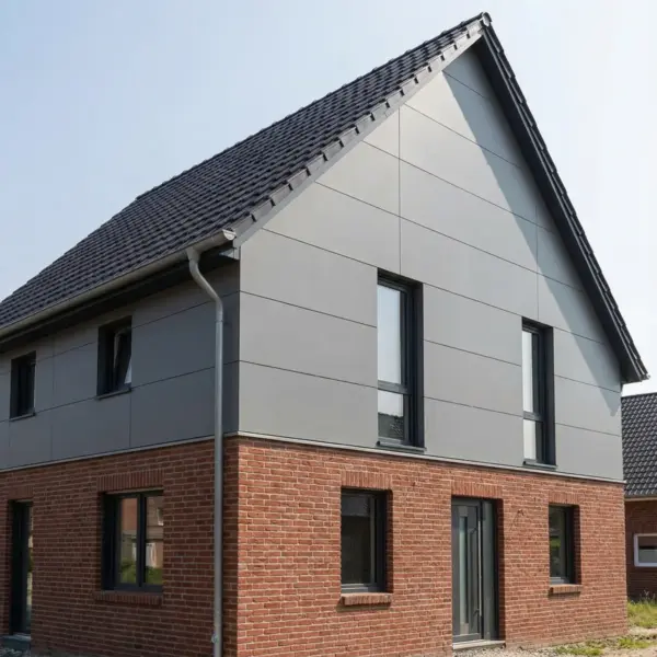 HPL Fassadenplatten, 6 mm, einseitiger UV-Schutz, 3050 mm x 1300 mm, Farbe mausgrau (3,965 m² / Platte)