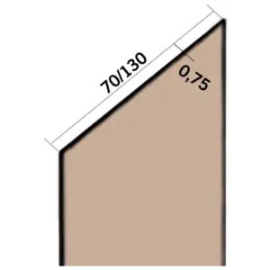 EPDM-Fugenband schwarz, Dicke 0,75 mm, 70 mm breit, 20 Meter/ Rolle