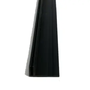 Basisprofil für Resysta Fassadenverkleidung Kunststoff mit Rastfunktion in schwarz , 24,5 mm (Breite), 11,9 mm (Höhe), und 2 m lang