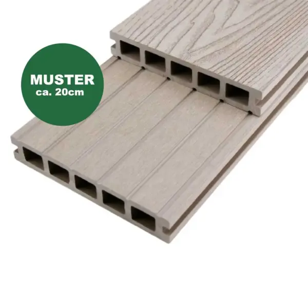Handmuster WPC Terrassendiele 25 x 145 mm grau (WoodoMykonos)