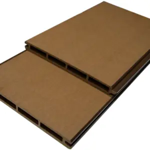 XXL Einzelelement WPC Zaun / Sichtschutz / Steckzaun, 20 x 200 x 1800 mm, beidseitig glatt gebürstet, Modulares Zaunsystem, in braun (Serie WoodoNorderney)