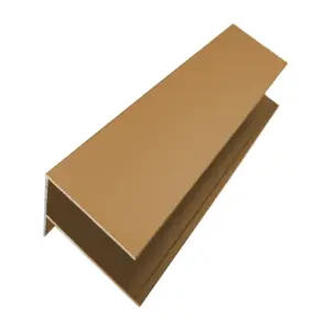 Alu F-Profil, Aluminium, farbbeschichtet, 6,5 cm (B) x 85 mm (H) x 3,0 m (L), (passend für Serie WE30 / WE56) - Farbe CEDAR