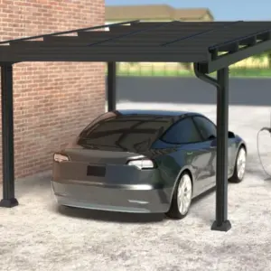 Carport Bausatz für 1 PKW, Aluminium, ohne Solarmodule, Carportmaße 5200 x 3540 x 3000 mm