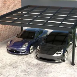 Carport Bausatz für 2 PKW, Aluminium, ohne Solarmodule, Carportmaße 5200 x 5850 x 3000 mm