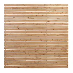 Rhombus Sichtschutz Lärche / Lärchenzaun, 176,4 (B) x 180 cm (H) x 19 mm (S), Rhombus Leisten ca. 18 x 68 mm, gehobelt und unbehandelt, im Karton verpackt, für Verbau mit Alu Pfosten
