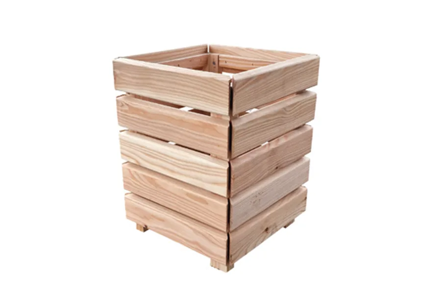 Rhombus Pflanzkasten aus Lärche Rhombusleisten, 31 cm (L) x 31 cm (B) x 40 cm (H) inkl. Pflanzeinsatz aus Kunststoff (anthrazit)