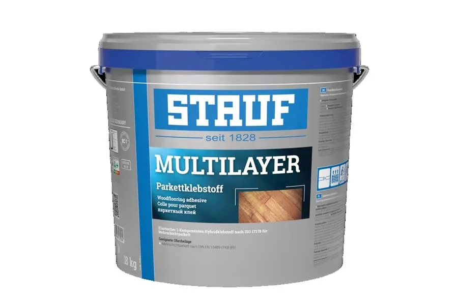 STAUF Multilayer elastischer 1-Komponenten Hybridklebstoff für Parkett, 18kg