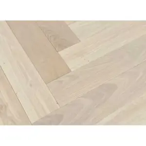 Premium Eiche Parkett, Fischgrät, Select Sortierung, naturbelassen, 14 mm (S) x 125 mm (B) x 600 mm (L) Nut- und Feder Verbindung (1,2 m² / Paket)