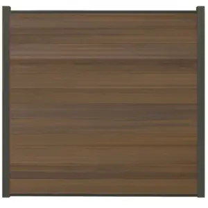 WPC Coex. Zaun Komplettset, teak, 20 mm (S) x 1790 mm (B) x 1730 mm (H), Modulares Zaunsystem / Sichtschutz / Steckzaun inkl. Start- und Abschlussprofil (Serie WoodoWyk ohne Pfosten)