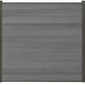 WPC Coex. Zaun Komplettset, grey, 20 mm (S) x 1790 mm (B) x 1730 mm (H), Modulares Zaunsystem / Sichtschutz / Steckzaun inkl. Start- und Abschlussprofil (Serie WoodoWyk ohne Pfosten)