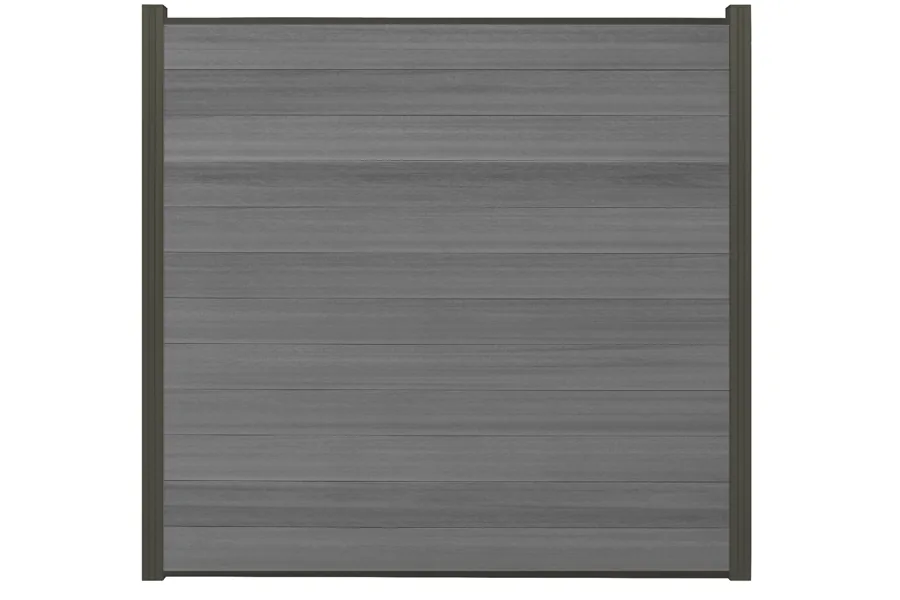 WPC Coex. Zaun Komplettset, grey, 20 mm (S) x 1790 mm (B) x 1730 mm (H), Modulares Zaunsystem / Sichtschutz / Steckzaun inkl. Start- und Abschlussprofil (Serie WoodoWyk ohne Pfosten)