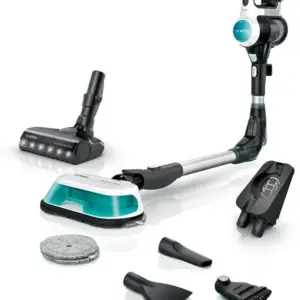 BOSCH Akku-Staubsauger 2in1 Saugen & Wischen Unlimited 7 ProHygienic Aqua Weiß BCS71HYG2